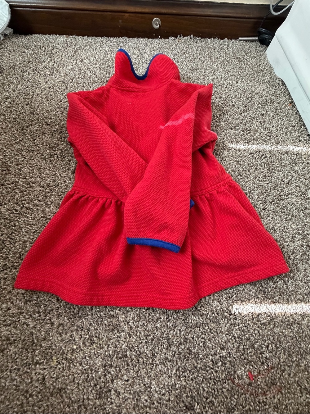 Vintage KHQ Sportswear jacket kids size 6 flower fun Blue Red Button - Picture 5 of 5